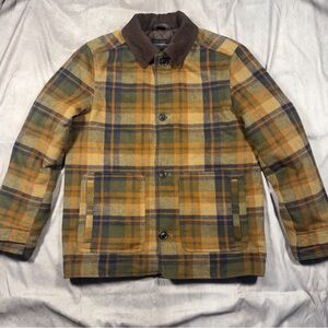 Banana Republic Plaid Corduroy Collar Barn Jacket - Men's Medium
